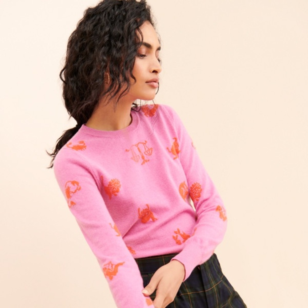 Happy Sheep zodiac cashmere sweater